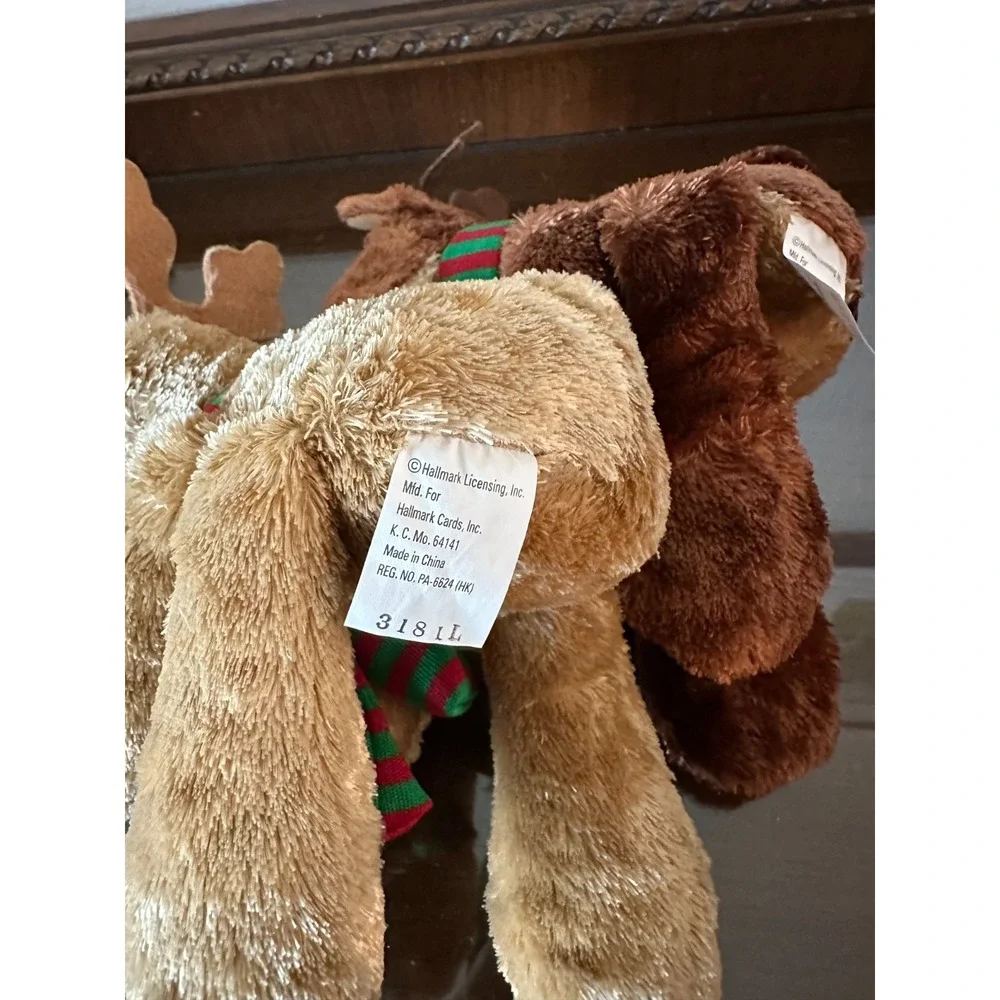 Vintage Pair Hallmark Rhonda & Rodney Reindeer‎ Plush Soft Toy Rodney & Friends